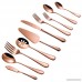 Flatware Set Magicpro Modern Royal 45-Pieces rose gold Stainless Steel Flatware for Wedding Festival Christmas Party Service For 8 - B07FDF4G13
